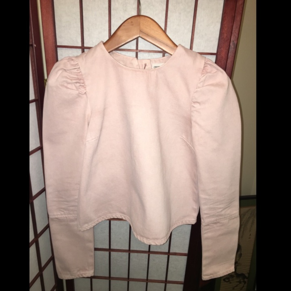 SOLD!! ASOS pale pink denim long-sleeve top